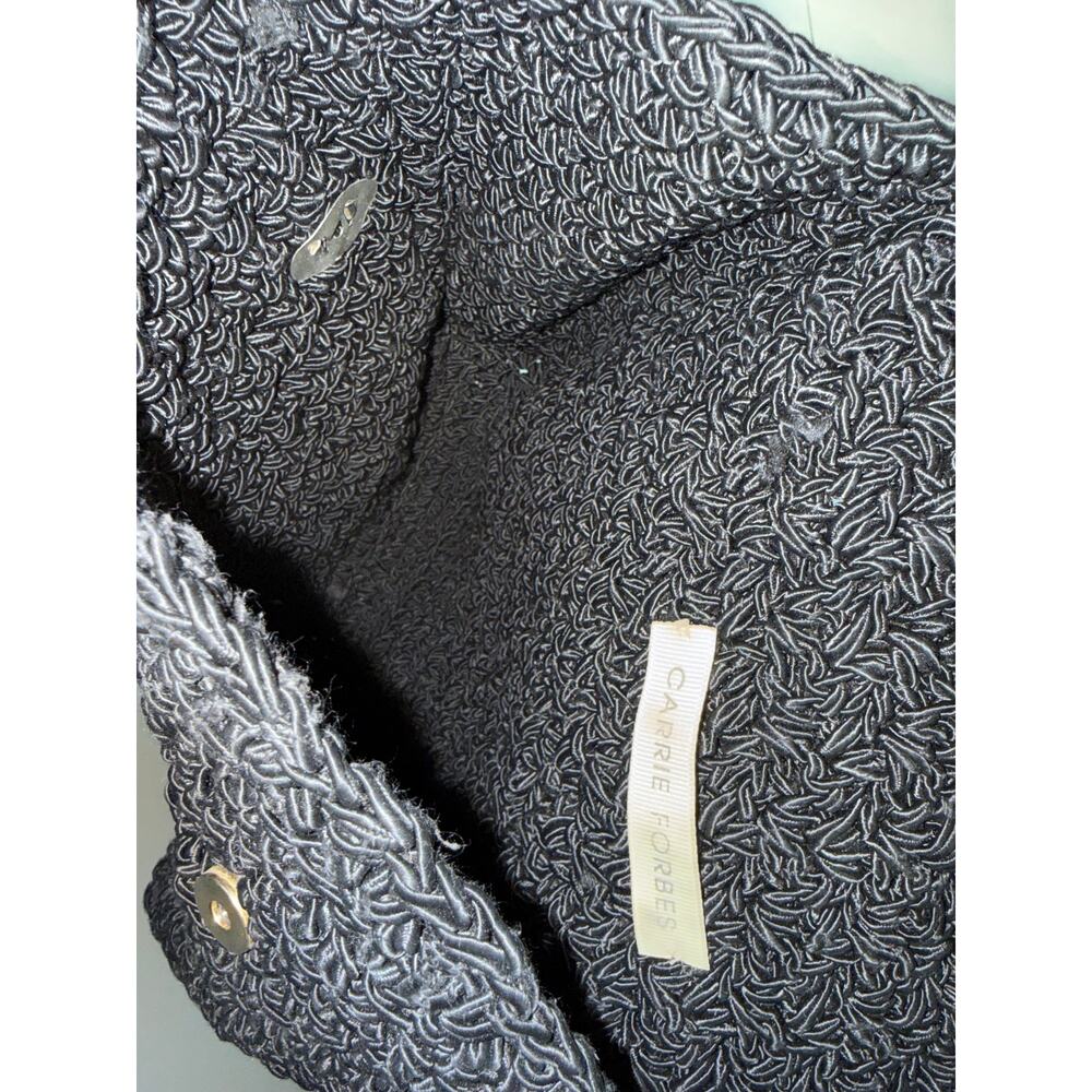 CARRIE FORBES Black Crochet Shoulder Strap Handbag - Picture 6 of 7